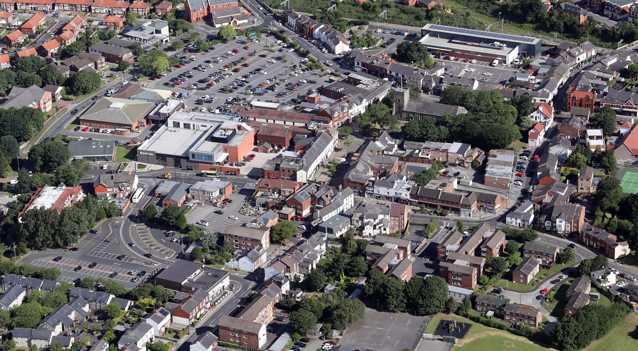 Aerial view of Poulton-le-Fylde