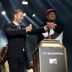 Alfie Boe and Ashley Banjo from Diversity at the Blackpool Lights Switch on 2018