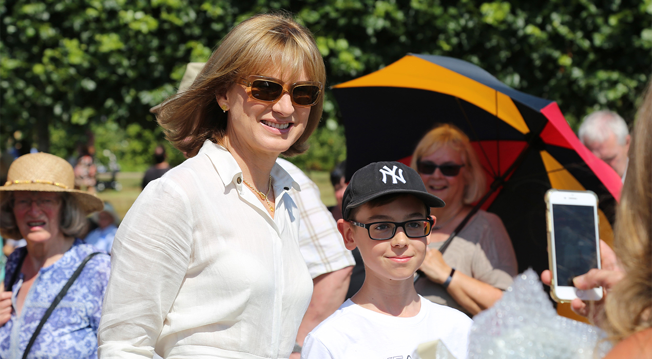 Fiona Bruce, the presenter of ‘Antiques Roadshow’, Wrexham, Wales, July 12 2018. Photo by Wozzie ‘Shutterstock’